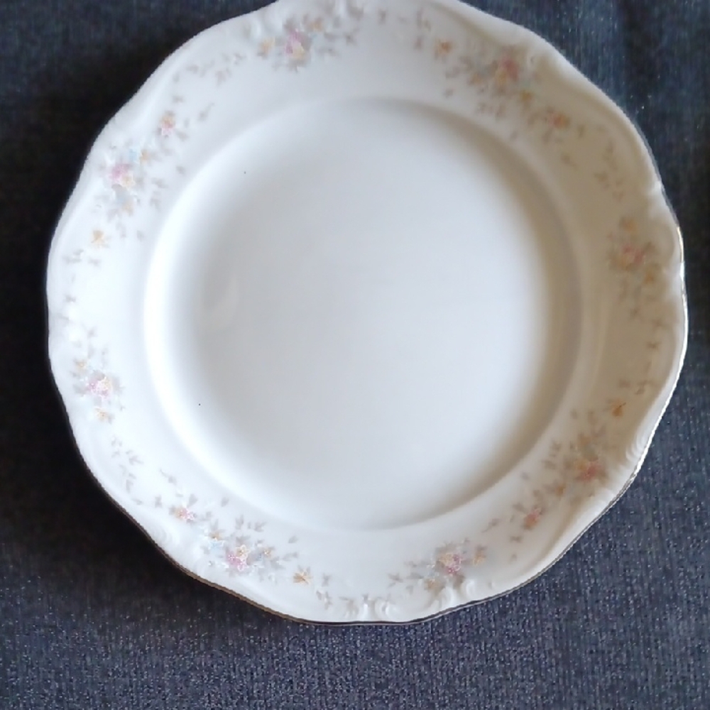 Cream and Pink Dinnerware Plate for Formal Dining